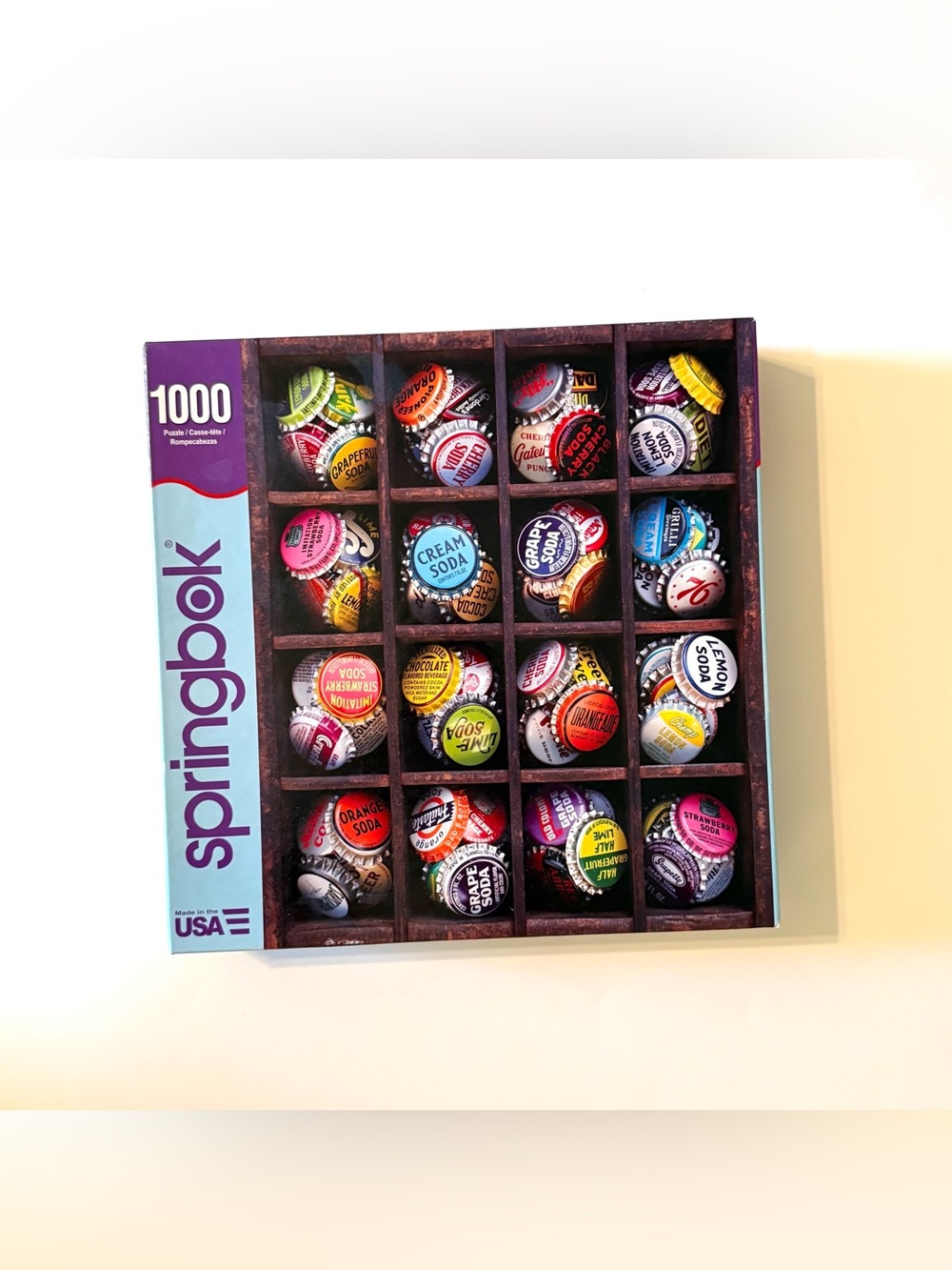 Springbok Colorful Caps Jigsaw Puzzle Retro Soda Pop Cola 1000 Pieces COMPLETE